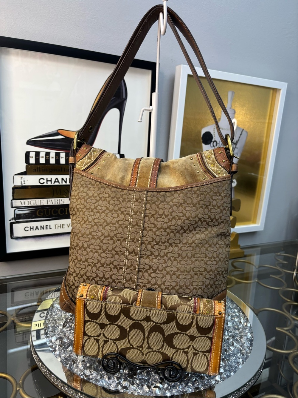 Coach 2007 y2k Soho Signature Buckle Flap Hobo Bag GUC - Picture 6 of 17